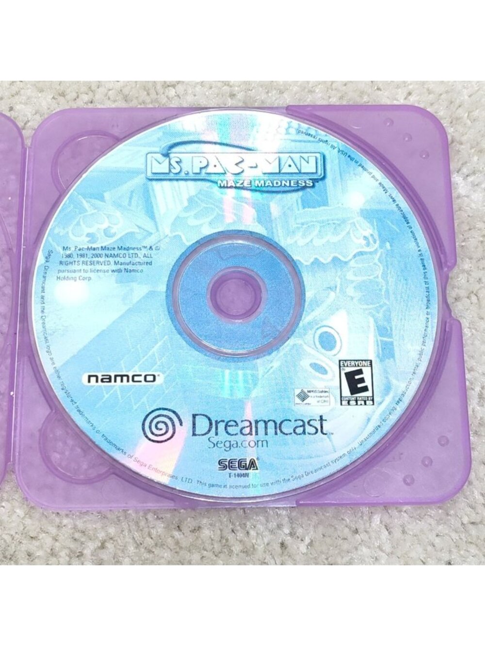 Sega Dreamcast Ms Pac-Man Maze Madness Namco Arcade T-1404N Standard Tested Work